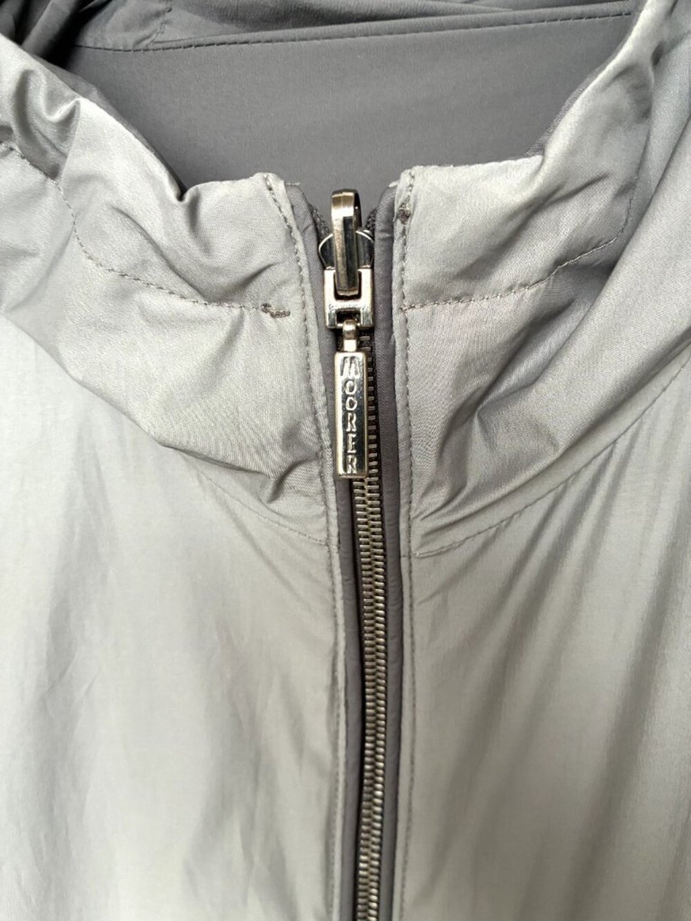 MOORER men's grey windbreaker luxury jacket reversible hooded sz 50 (M) NWOT - Picture 9 of 12